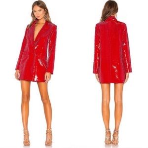 h:ours Trixy Red Sequin Blazer Dress